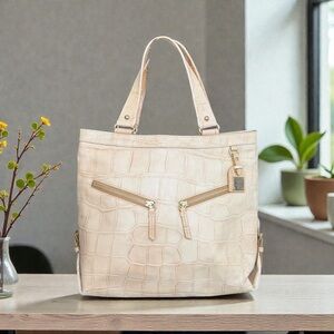 Dooney & Bourke “Sara” Croc Embossed Handbag Large